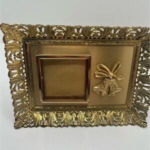 Gorgeous vintage 50th anniversary gold picture frame w box